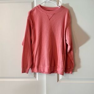 Aerie Pink waffle sweater